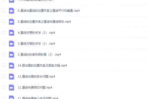 高中数学建哥指针数学之直线与圆专题视频课程